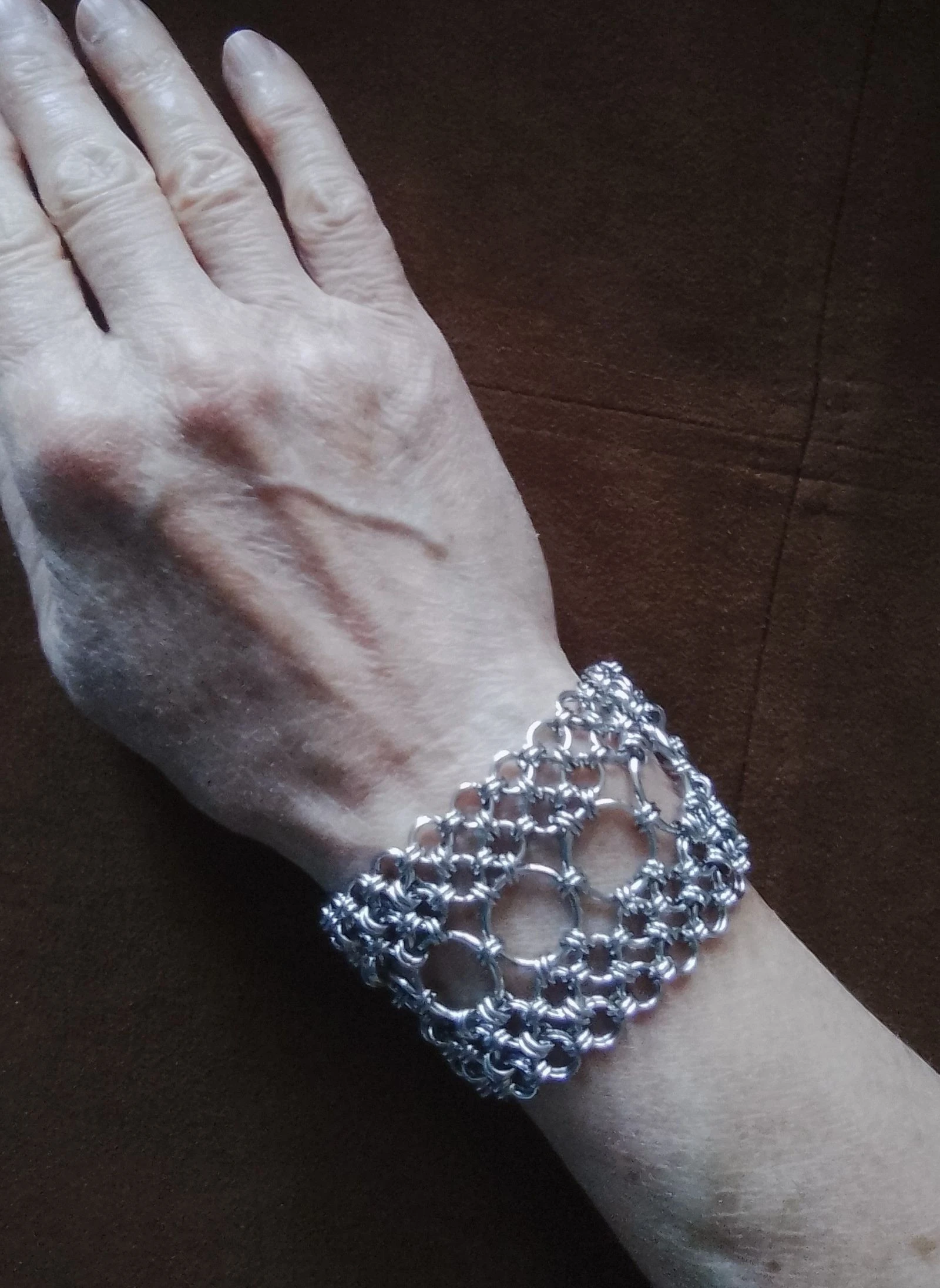 Bracelet manchette unisexe chainmail japonais